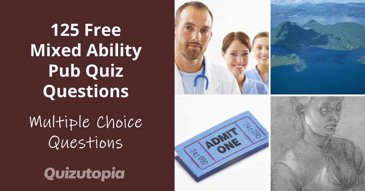 125 Free Mixed Ability Pub Quiz Questions And Answers