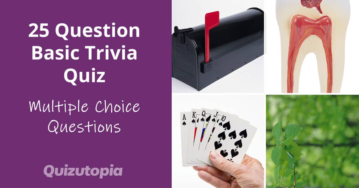 25 Question Basic Trivia Quiz - Multiple Choice